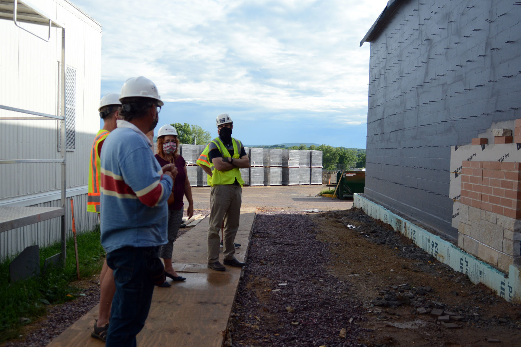 Baraboo middle school construction tour, June 23, 2020